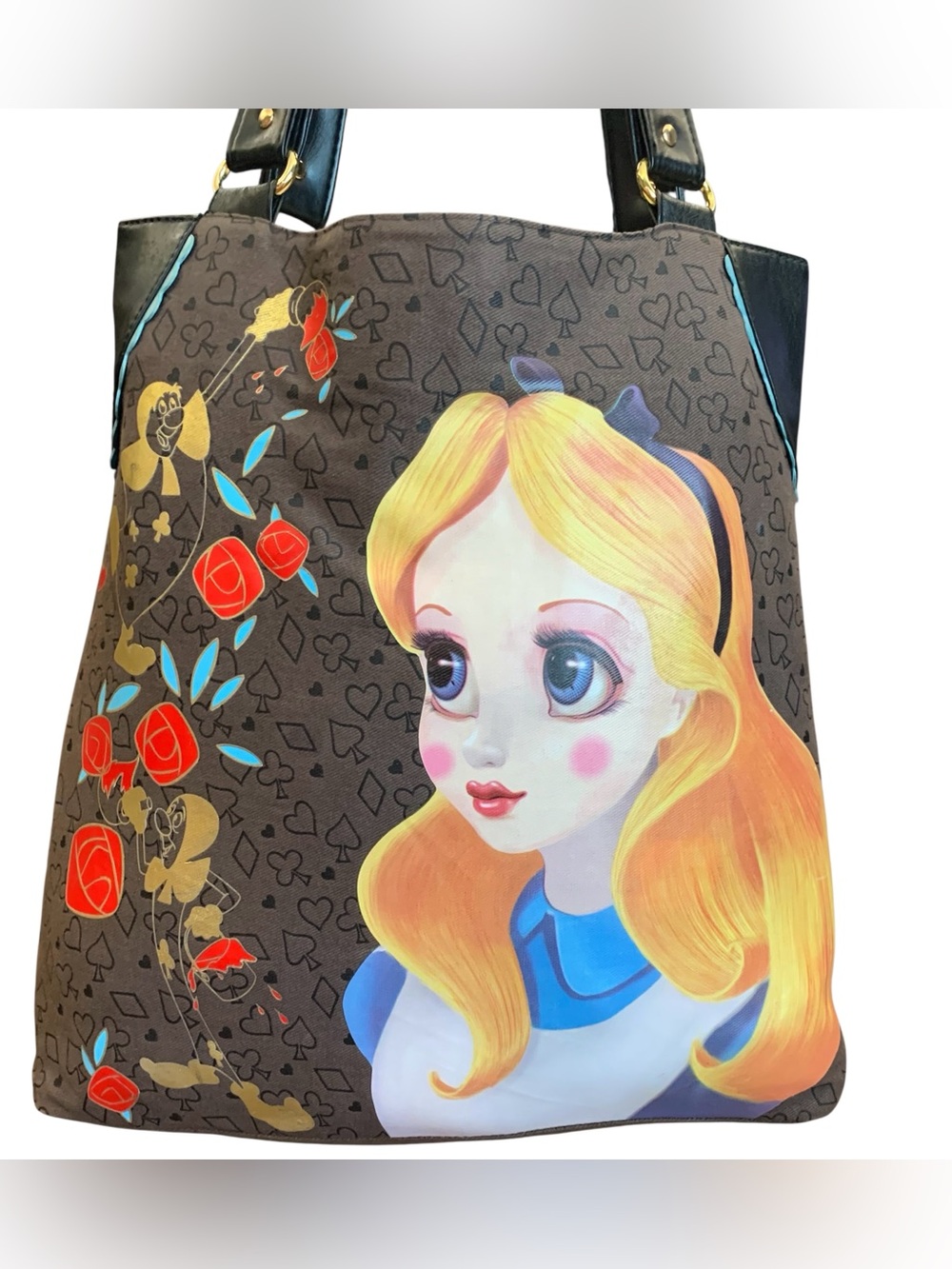 Alice In Wonderland Disney Loungefly Tote BagHandbag - Picture 3 of 6